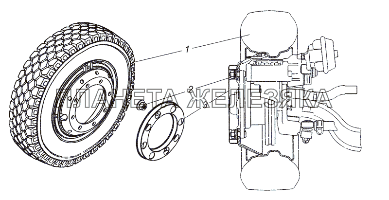 4308-3101702 Установка передних колес КамАЗ-4308 (2008)